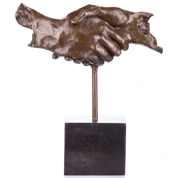 Moderne Bronzefigur der Händedruck YB531