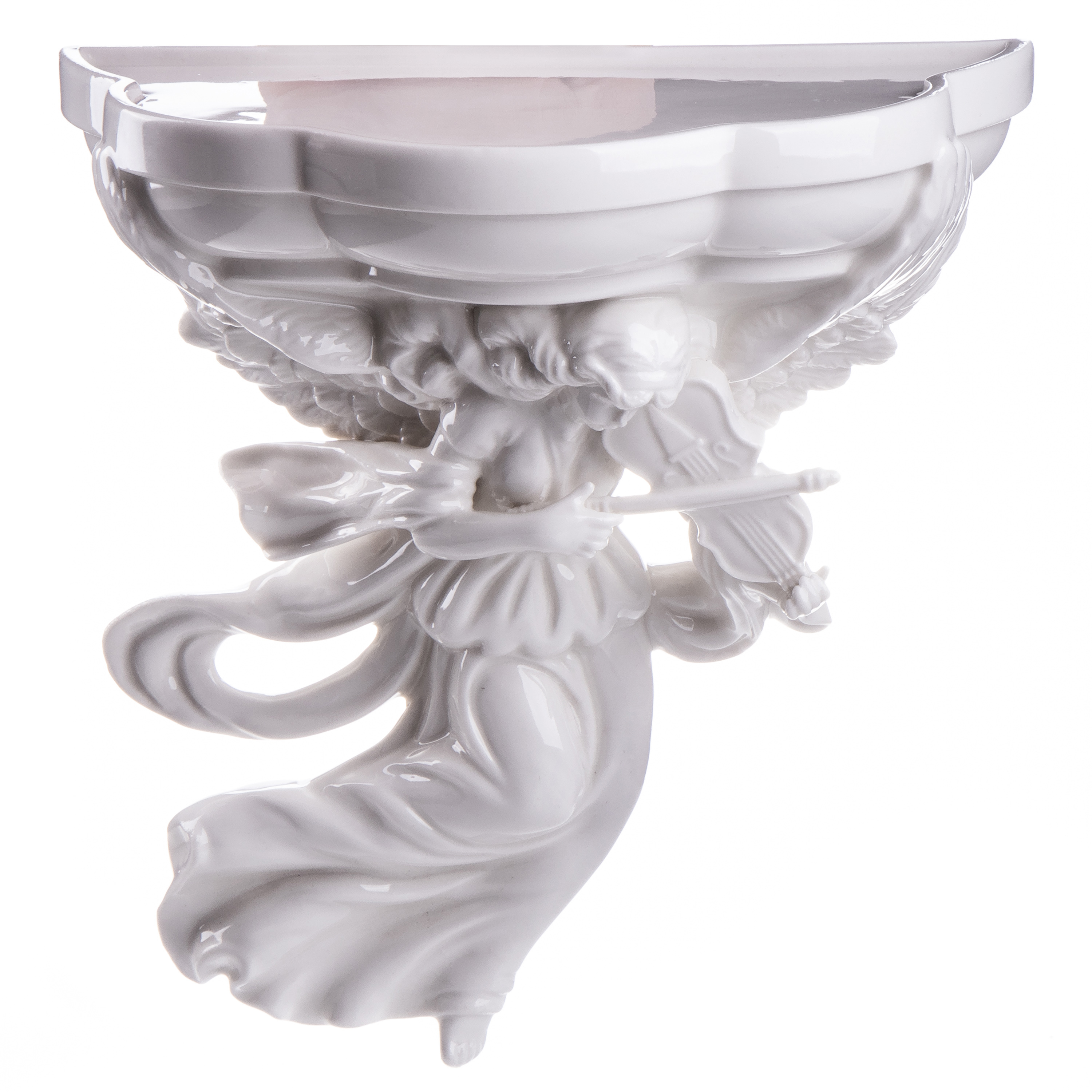 Keramik Wandkonsole Engel mit Geige PC1029 | Deko Trends