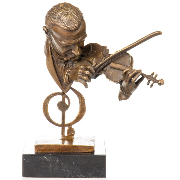 Bronzefigur Büste Mann mit Geige YB893