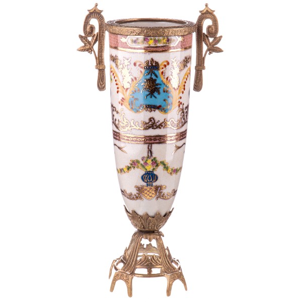Porzellan mit Bronze Vase HM6117