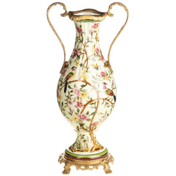 Porzellan mit Bronze Vase HM6495