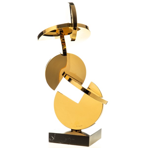 Moderne Edelstahl Skulptur Gold Verchromt ST504-G