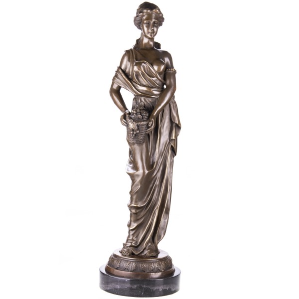 Bronzefigur Frau in Tunikagewand YB551