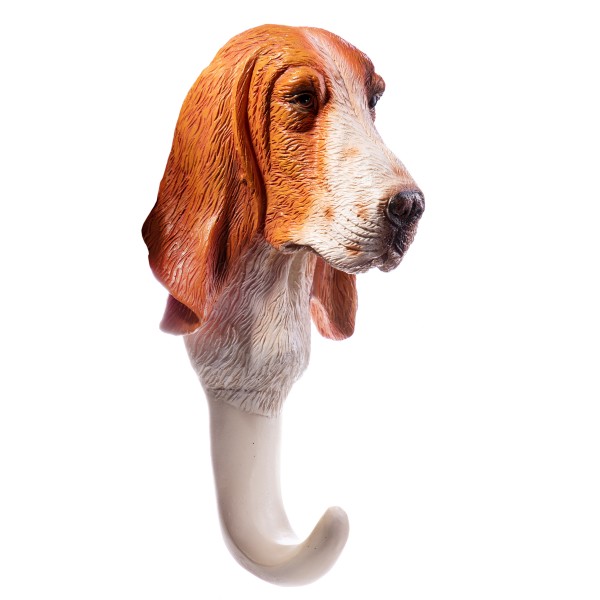 Wandhaken Hund handbemalte Polyresinfigur QP103