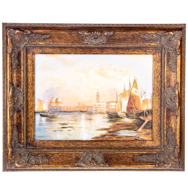 Ölgemälde mit Rahmen "Segelboote" GE1110-30x40