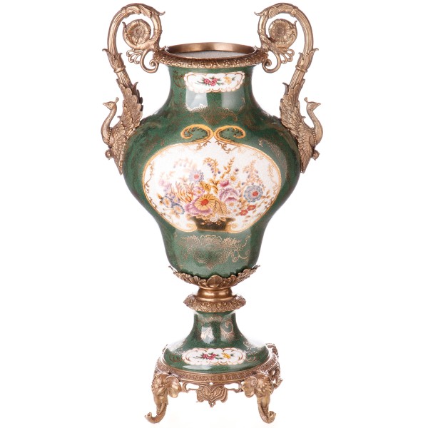 Porzellan mit Bronze Vase HM6325