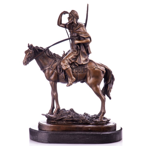 Bronzefigur Arabischer Reiter mit Pferd YB222