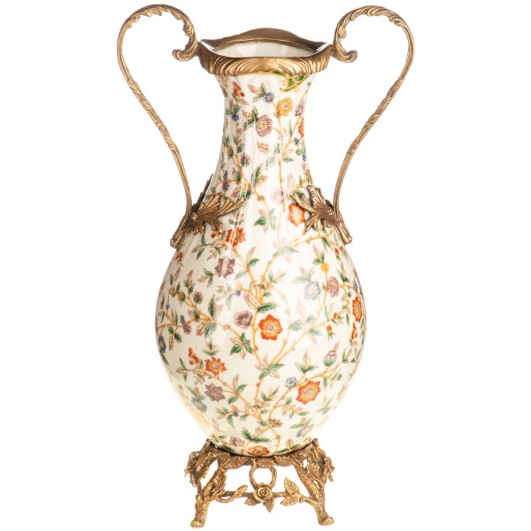 Porzellan mit Bronze Vase HM6483