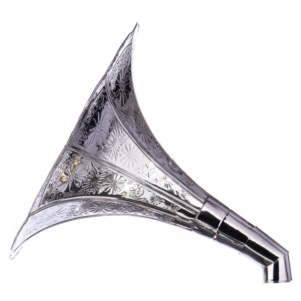 Messing Horn mit Eckstück für Grammofon Horn-3