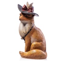 Füchsin mit Kostüm handbemalte Polyresinfigur TM311 Füchsin mit Kostüm handbemalte Polyresinfigur TM311