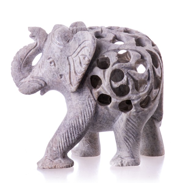 Elefant Handgemeißelt aus Stein DN2