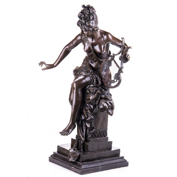 Bronzefigur Frau mit Lyra YB423