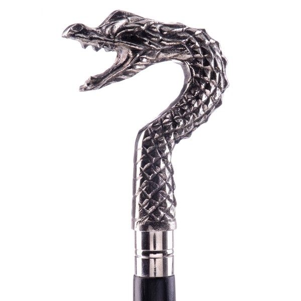 Gehstock mit Messingknauf in Form eines Drachen B164