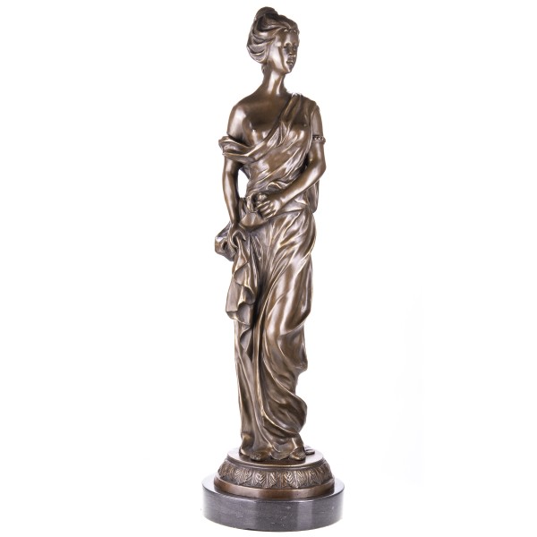 Bronzefigur Frau in Tunikagewand YB552