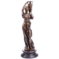 Bronzefigur Frau mit Amphore YB383 Bronzefigur Frau mit Amphore YB383