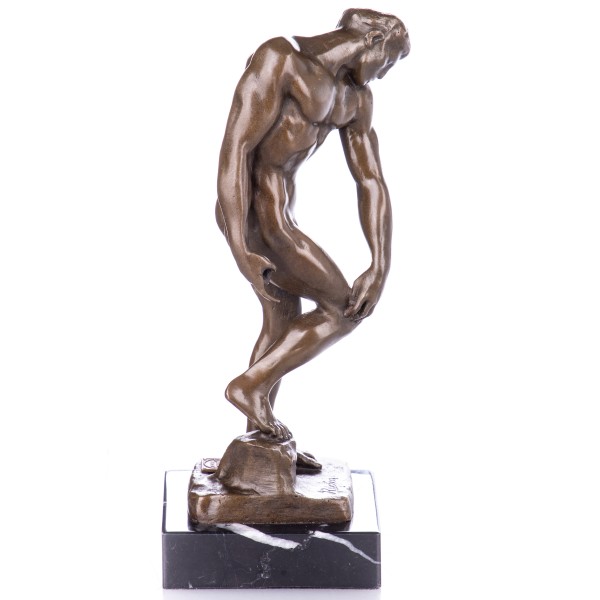 Bronzefigur Männlicher Akt "Adam" nach Rodin BT914
