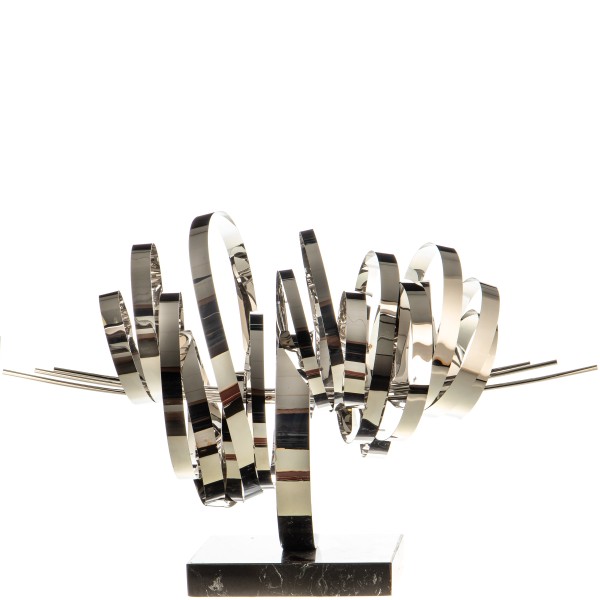 Moderne Edelstahl Skulptur Silber Verchromt ST501-S