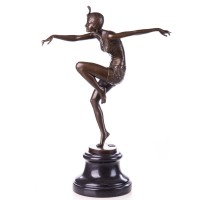 Art Deco Bronzefigur Tänzerin nach Preiss BT643 Art Deco Bronzefigur Tänzerin nach Preiss BT643