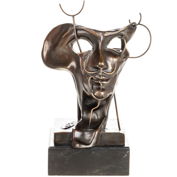 Surreale Bronzefigur Maske nach Dali YB805