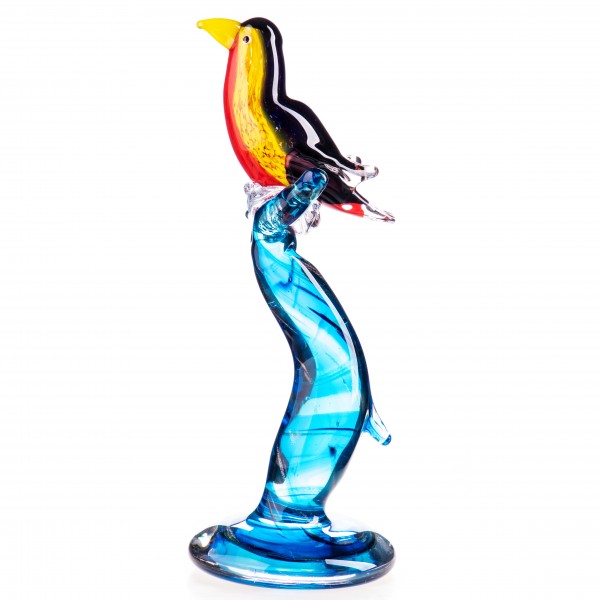 Murano-Stil Glas Vogel auf Ast GL1268
