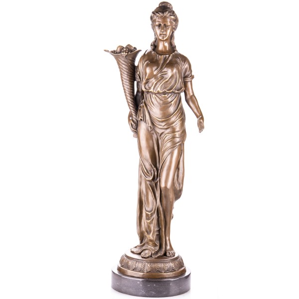 Bronzefigur Frau in Tunikagewand Allegorie der Jahreszeiten YB637