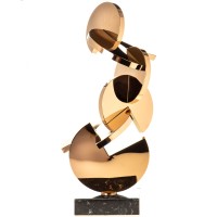 Moderne Edelstahl Skulptur Roségold Verchromt ST504-R Moderne Edelstahl Skulptur Roségold Verchromt ST504-R