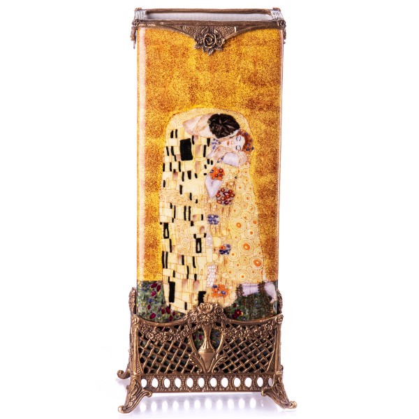 Porzellan mit Bronze Vase Klimt HM5030