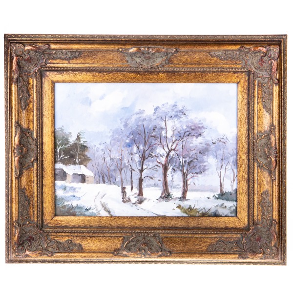 Ölgemälde mit Rahmen "Winterlandschaft" GE1111-30x40