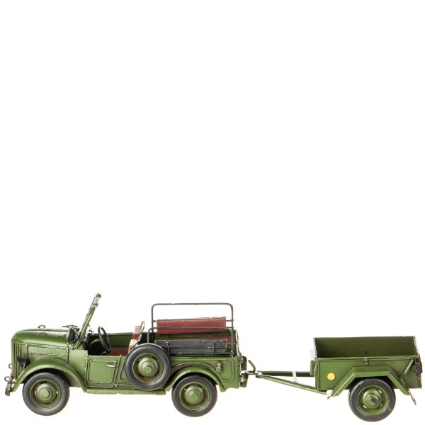 Blechmodell Militär Geländewagen mit Anhänger TC231
