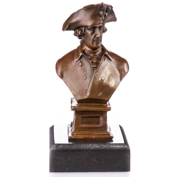 Bronzefigur König Friedrich II "Der Alte Fritz" Büste YB184