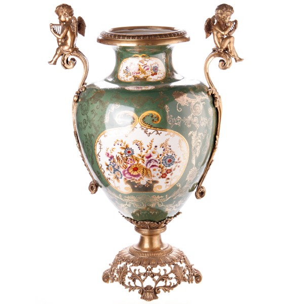 Porzellan mit Bronze Vase HM6301
