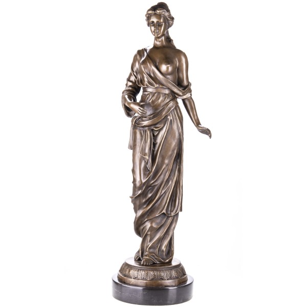 Bronzefigur Frau in Tunikagewand YB553