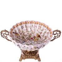 Porzellan mit Bronze Schale HM6331 Porzellan mit Bronze Schale HM6331