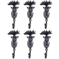6 Stück Gusseisen Wandhaken Set Elch B261 6 Stück Gusseisen Wandhaken Set Elch B261