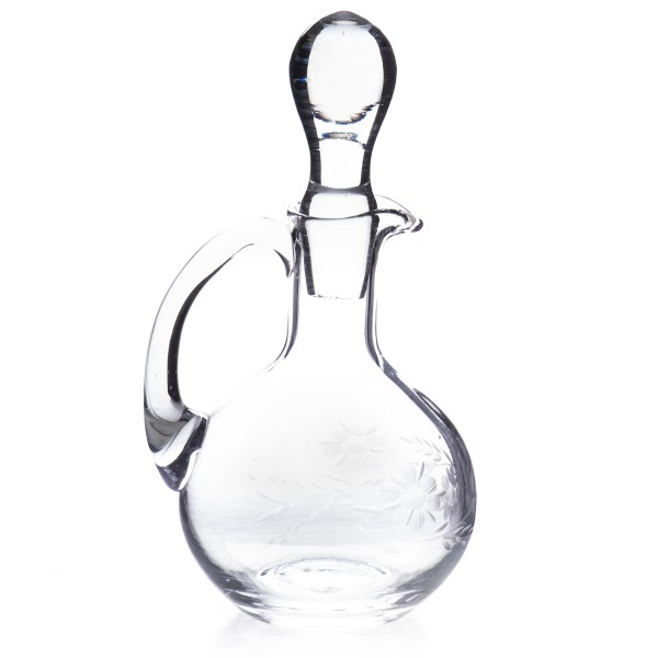 Karaffe für Essig / Öl aus handgeschliffenem Glas AS10