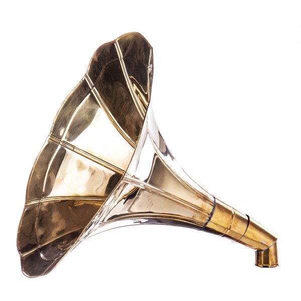 Messing Horn mit Eckstück für Grammofon Horn-1