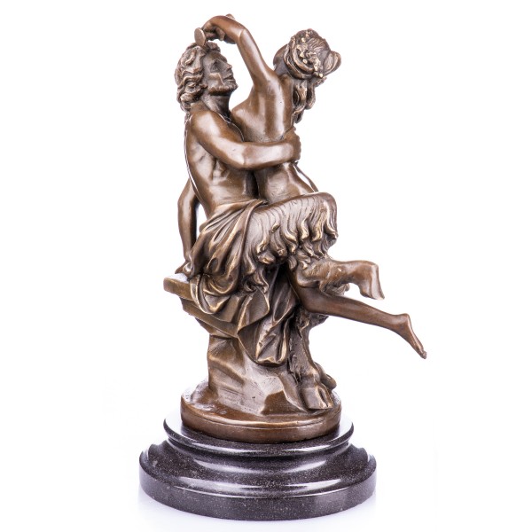 Bronzefigur Satyr und Nymphe YB140