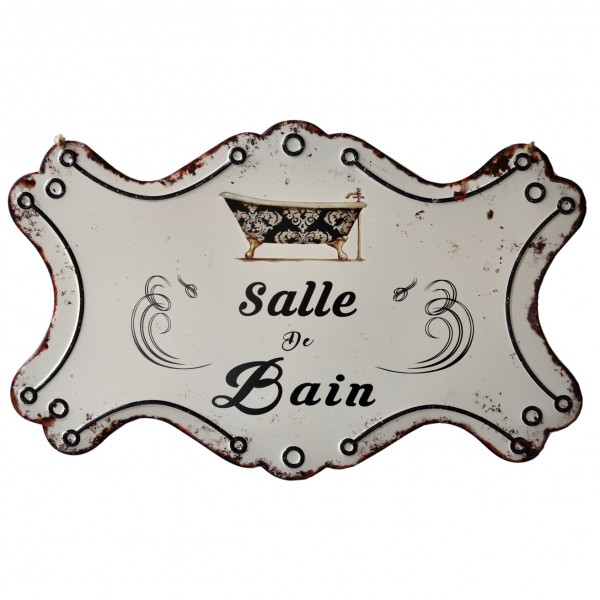 Geprägtes Blechschild "Salle de Bain" MP129