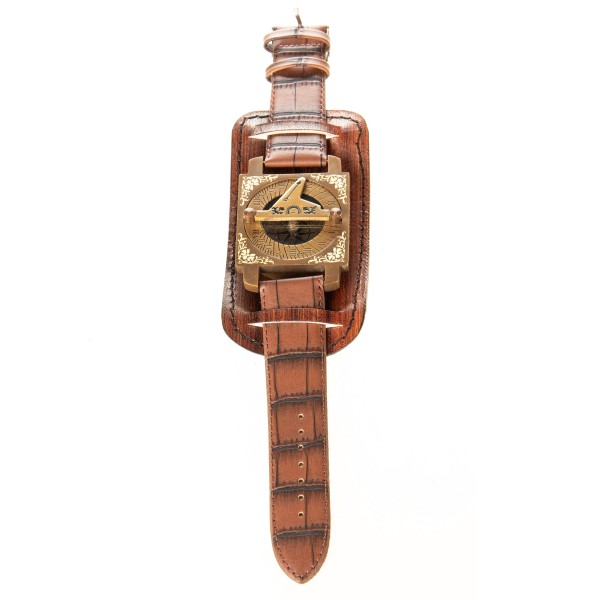 Messing Kompass mit Lederarmband N527