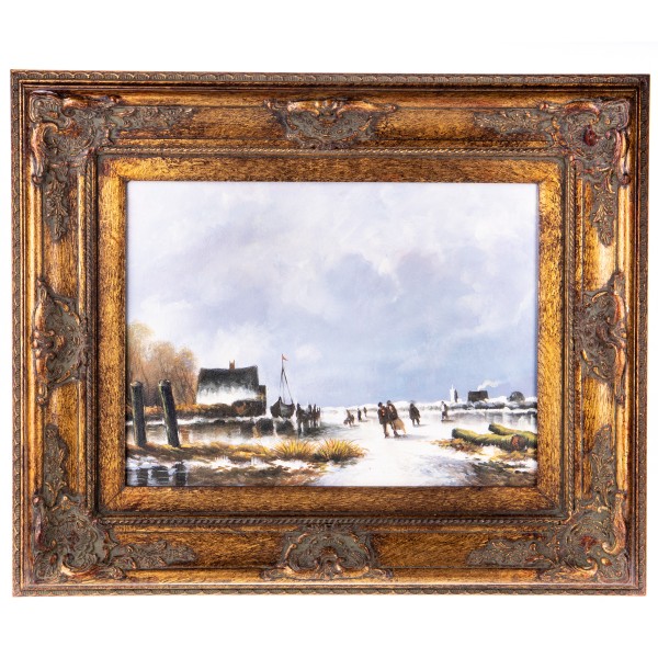 Ölgemälde mit Rahmen "Winterlandschaft" GE1104-30x40