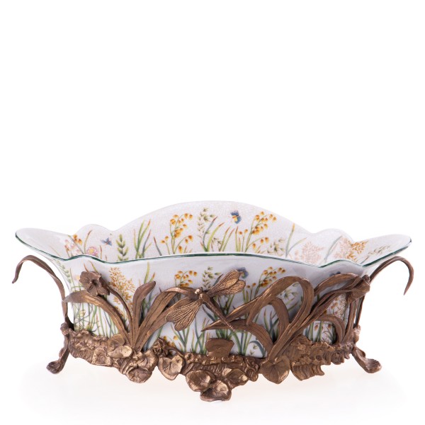 Porzellan mit Bronze Schale HM5836