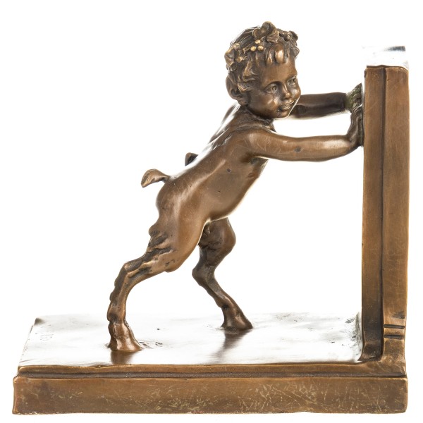 Bronzefigur Buchstütze Satyr YB926