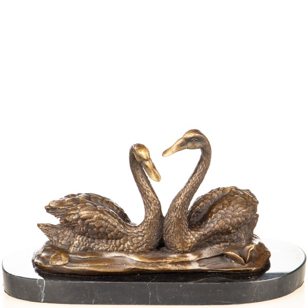 Bronzefigur Schwanenpaar YB968