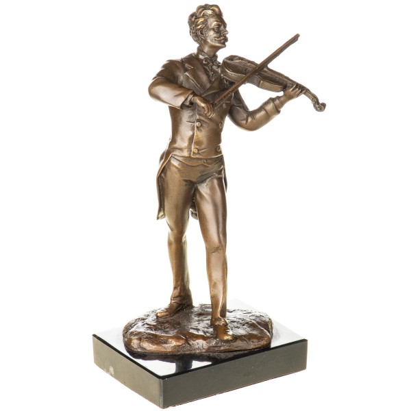 Bronzefigur Komponist Johann Strauss mit Geige BT702