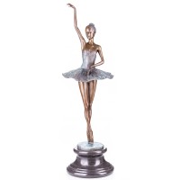Bronzefigur Ballerina mit grüner Pattina YB283 Bronzefigur Ballerina mit grüner Pattina YB283
