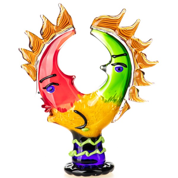 Murano-Stil Glas Skulptur Gesicht GL1461