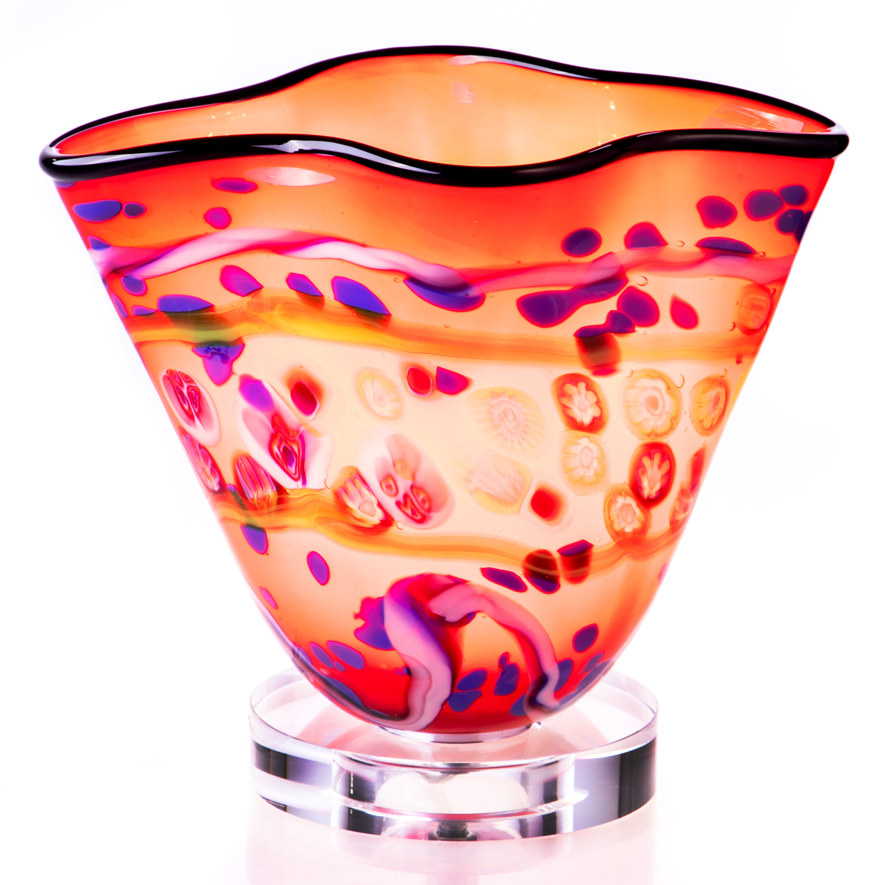 GS3005+LB101✨Gigantic Art Glas Handgefertigt✨Lampenschirm im Murano-Stil 