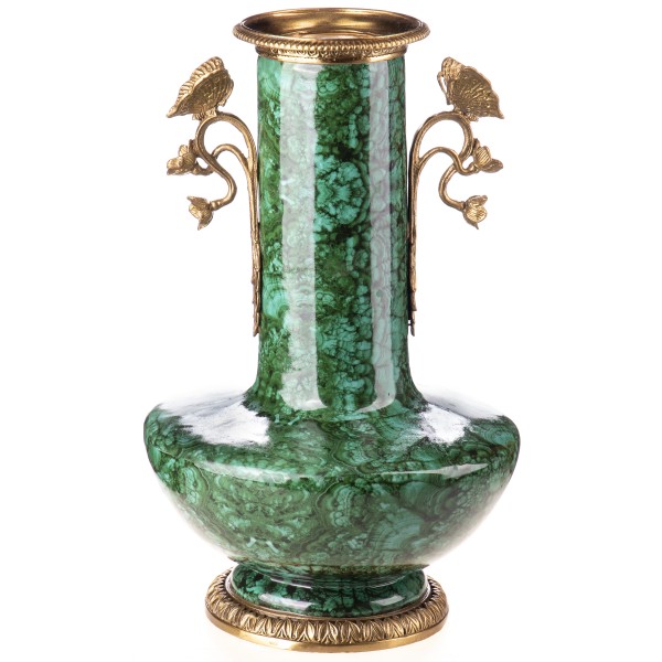 Porzellan mit Bronze Vase mit Schmetteringen HM6385