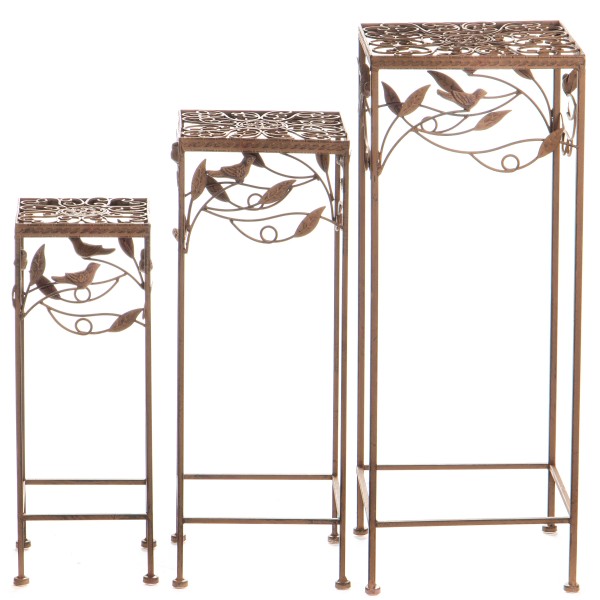 Metall Blumenhocker Set/3 SW070811