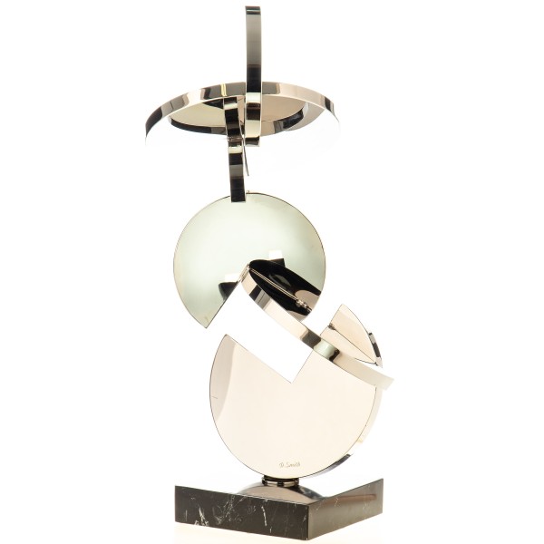Moderne Edelstahl Skulptur Silber Verchromt ST504-S